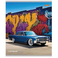 Тетрадь КЛЕТКА 48л. АВТО НА ФОНЕ ГРАФФИТИ (48-5746) цвет. мелов. обл. 48-5746