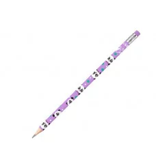 Карандаш чернографитный с ластиком HB "100% Cute.Panda" трехгранный корпус туба DEVENTE 5032113 097898