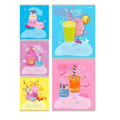 Тетрадь КЛЕТКА 18л. СЛАДОСТИ И НАПИТКИ (Т18-2367) цвет.мелов.обл.. 201117