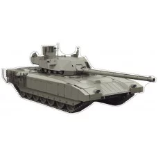 Плакат вырубной А3. Военная техника. Танк Т-14 Армата. Двухсторонний - группа техника 00-00018683 Ф-15705 4630112040555