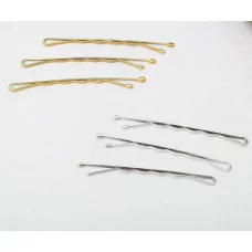 Невидимка для волос "Классика перламутр" (набор 20 шт) 5см золото серебро 4070824