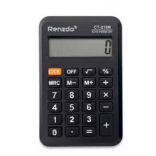 Калькулятор DJ-260 Renzdo Карманный, 8 разр, 6,6х10,3х1,5см, черный CT-210N 332930