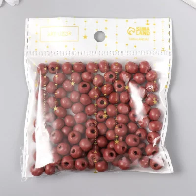 Бусины для творчества дерево "Ржавый коричневый" d-0,8 см, набор 20 гр   9463318