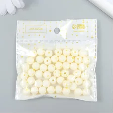 Бусины пластик "Белоснежные" глянец набор 25 гр d=1 см 9424528