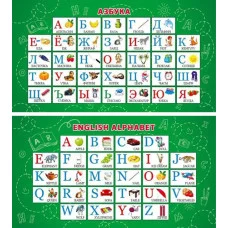 Карточка-шпаргалка Алфавит русский. английский 1-80-0025