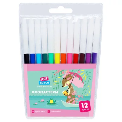 Фломастеры ArtSpace "Рассказы", 12цв., ПВХ, европодвес 353017