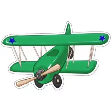 Плакат вырубной А4. Самолетик военный (с блестками в лаке) 00-00014371 ФМ-10364 4630112006001