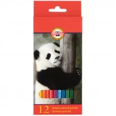 Карандаши Koh-I-Noor "Животные", 12цв., заточен., картон, европодвес Koh-I-Noor 138399