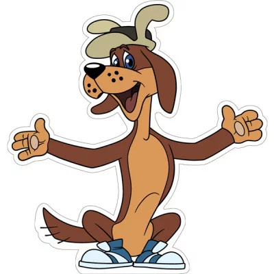 Ф2-12392 Плакат вырубной А3. Пес из мультфильма Трое из Простоквашино (с блестками в лаке)