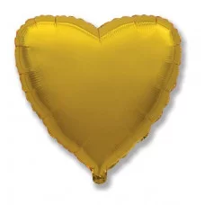Шар (18\'\'/46 см) Сердце, Золото, 1 шт. 201500O