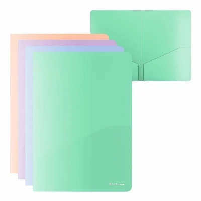 Папка-уголок пластиковая ErichKrause Matt Pastel Bloom, с 2 карманами, A4, непрозрачный, ассорти 61137