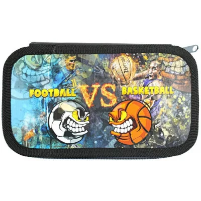 Пенал 2отдел. тканевый торец 190*105мм Противостояние ПО-090