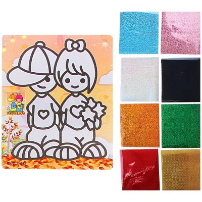 аппликация-фреска из голографической фольги с цветным основанием 511521