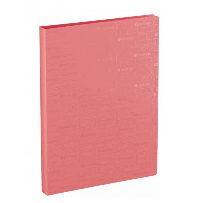 Папка на 4 кольцах Berlingo "Your Way", А4, 24мм, 600мкм, коралловая, D-кольца, с внутр. карманом 369372