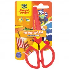 Ножницы детские пластиковые Мульти-Пульти "Приключения Енота" 12,5см, ассорти, европодвес 258782