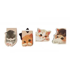 Закладки магнитные для книг, 4шт., MESHU "Cute kittens", матовая ламинация 382177
