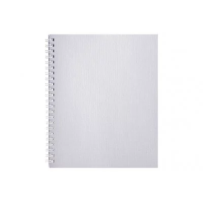 Тетрадь 48л клетка/гребень бумвинил "Metallic" белый HATBER 48Т5бвВ1гр 220320