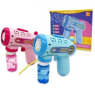 Мыльные пузыри игрушки DJ-193 "Пистолет" электрический, 30мл, 14х14х6см, со световым элементом, ассорти, к/кор № 513 333046