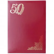 Папка адресная "50 лет" OfficeSpace, 220*310, бумвинил, индивидуальная упаковка Спейс 160230