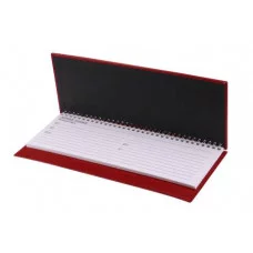 ПЛАНИНГ 56 л. недатир. TOUCH SKIN - CHERRY RED (56-3201)гребень,кожзам(красный),отстрочка, 300х130мм 56-3201