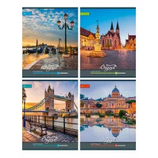 Тетрадь КЛЕТКА 96л. ВИДЫ ЕВРОПЫ (96-7917) (цвет.мелов.обл.) ПП-00153940