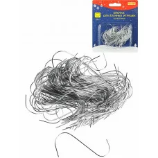 Набор металлических крючков (для ёлочных украшений) 150 шт серебристые 4см. НУ-6178