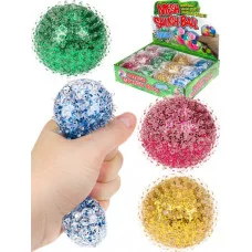 Антистресс-мялка 6 см 1шт микс, с блестками ИК-9078