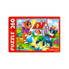 ПАЗЛЫ 260 элементов. КОТЯТА У ДОМИКА (Арт. ПУ260-0475)