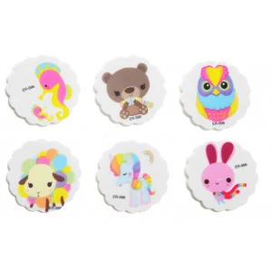 Ластик M-6858 ANIMALS, термопластичная резина,фигурный,6 дизайнов,ОПП
