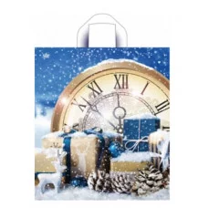 Пакет с петлевой ручкой НГ 17003 Снежный пакет ПНД 42*38 (ТИКО)