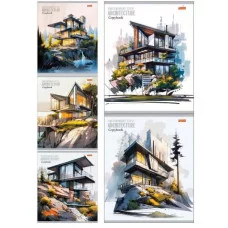 Тетрадь КЛЕТКА 48л. ПРИРОДНАЯ АРХИТЕКТУРА (48-3909) (обл. - цвет. мелов. второй блок) 48-3909