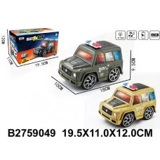 Машинка, 2 цв. в ассорт., свет. и звук. эффекты, размер: 10*17*7,5 см, в/к 19,5*11*12 см 2759049