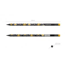 Чернографитный карандаш пластиковый ErichKrause Positive Vibe круглый с ластиком НВ  62776