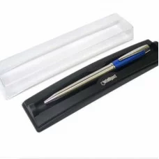 Ручка в футляре BV-161 INTELLIGENT 0,7мм Серебро с синим корп, поворотный мех, в пл футляре 309374