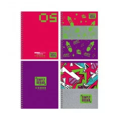 Тетрадь 48л., А5, клетка на гребне BG "Simply urban" 341019