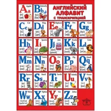 Карточка обучающая "Английский алфавит с транскрипцией" 3001374