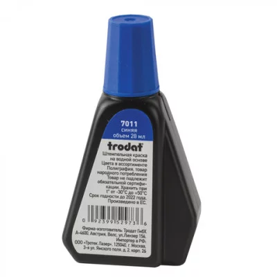Штемпельная краска Trodat, 28мл, синяя Trodat 071444