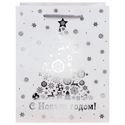 Dream Cards Пакет подароч.с мат.лам.и тис.фол.18x23x10см(M)Новогоднее сияние,190г(собс.раз) ПКП-6648