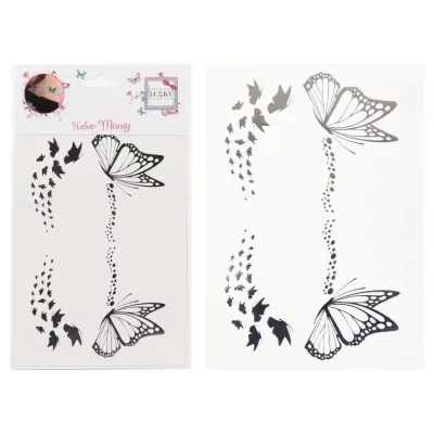 Набор Тату веснушки, символы, фантазии (золото, серебро), 2 вида, 15х21см Т21487 LUKKY FASHION 614-647