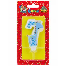 Свеча для торта Жирафик Синий Цифра 7 С-8311