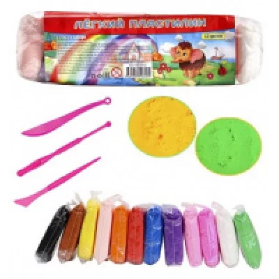 Масса для лепки. Лёгкий пластилин, 12 цв НД-1642