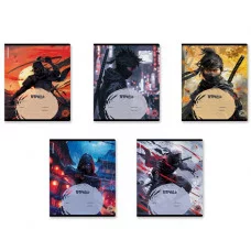 Тетрадь школьная ученическая ErichKrause Samurai, 24 листа, клетка _MIX-PACK 024010154-60576