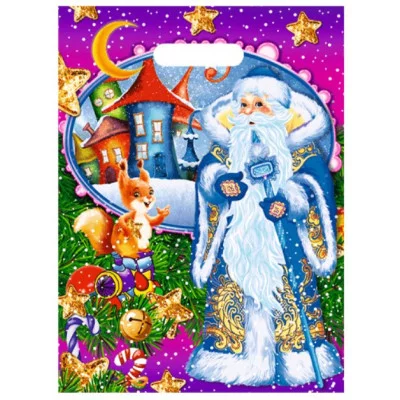 Пакет с прорубной ручкой НЕО ПАК Дед Мороз 30*40 18015