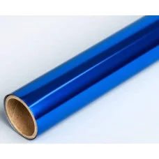 Пленка самоклеящаяся металлизированная 45x100 см, синяя, BOPP с алюминиевым напылением 30 мкм, в рулоне 8117307