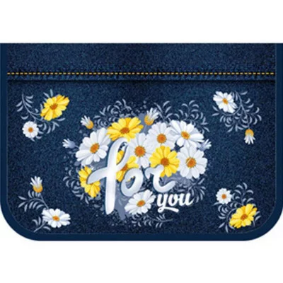 ПКТ 03-20 Ромашки на джинсе-пенал п/э 1-отдел. средний 190*110