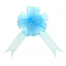 Бант-шар №2,7 органза, голубой 828214