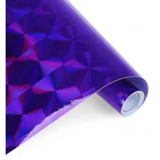 Пленка самоклеящаяся голография фиолетовая 1028 квадраты 0,45м х3м 3мкр 3221789