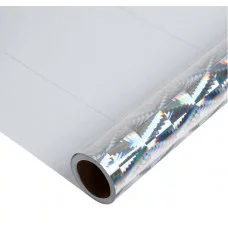 Пленка самоклеящаяся голография серебро 1004 0,45м х3м 30мкм 1075463