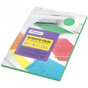 Бумага цветная OfficeSpace Intensive Color А4, 80г/м², 100л. зеленый IC_38228 315725