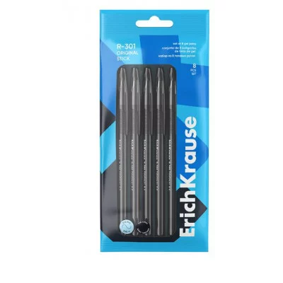 Набор из 8 ручек гелевых ErichKrause R-301 Gel Stick Original 0.5, цвет чернил черный 63139